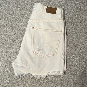 American Eagle White jean shorts